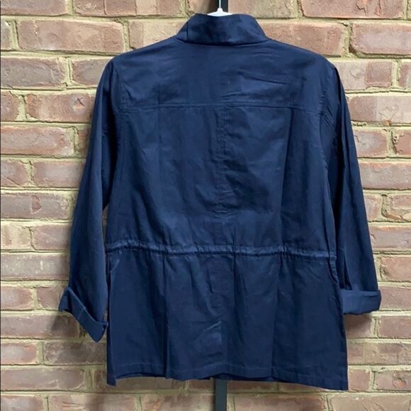 C’ESTTOI Navy Full-Zip-Snap Utility Jacket - Picture 5 of 8